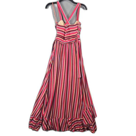 Anthro Maeve Gabriela Ruffled Maxi Dress Size S Colorful Heavy Jersey Knit - Picture 3 of 9